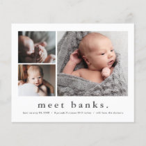 Budget Baby Photo Collage Birth Announcement