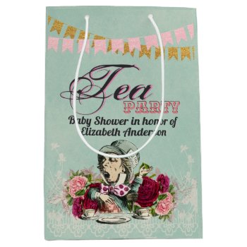BUDGET Baby Shower Alice In Wonderland Tea Party Medium Gift Bag