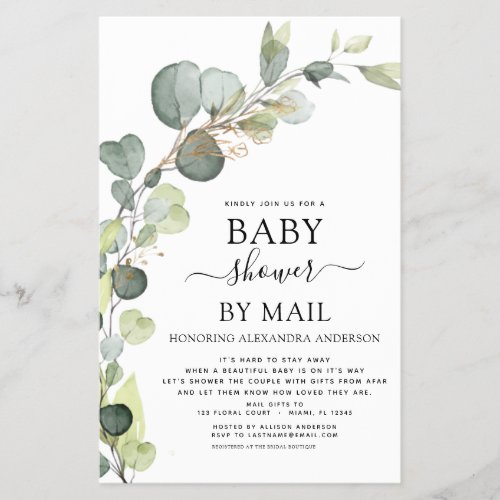 Budget Baby Shower By Mail Eucalyptus