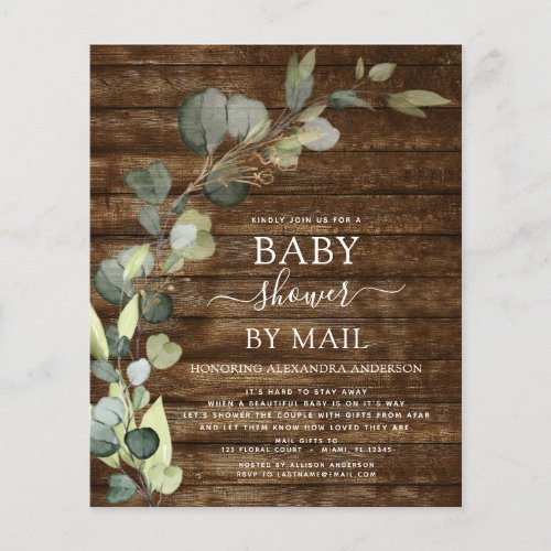 Budget Baby Shower By Mail Greenery Eucalyptus