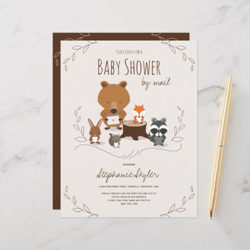 Budget Baby Shower by Mail Woodland Animal Brown