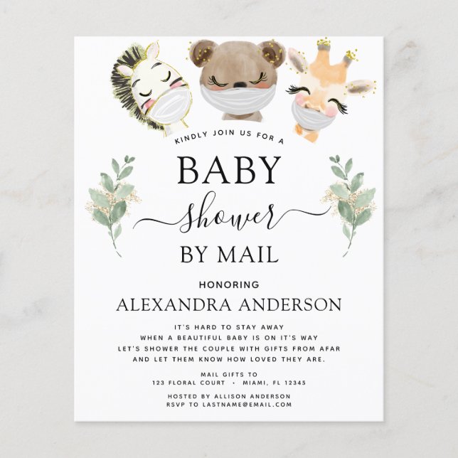 Budget Baby Shower By Mail Woodland Invitation (Front)