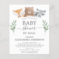 Budget Baby Shower By Mail Woodland Invitation