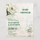 BUDGET Baby Shower Cala Lillie Rustic Chic Shabby (Front)