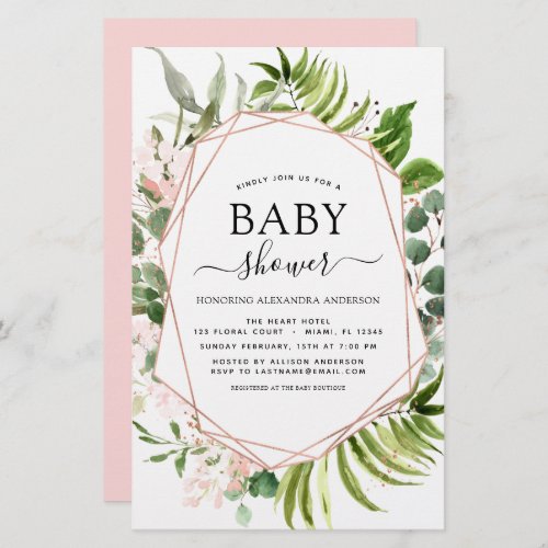 Budget Baby Shower Eucalyptus Botanical Geometric