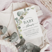 Budget Baby Shower Greenery Eucalyptus Invitations