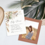 Budget baby shower pampas modern boho elegant flyer<br><div class="desc">Budget baby shower pampas grass and eucalyptus modern boho elegant stylish party design. In a contemporary terracotta,  sage green,  natural,  cream and black colorway.</div>