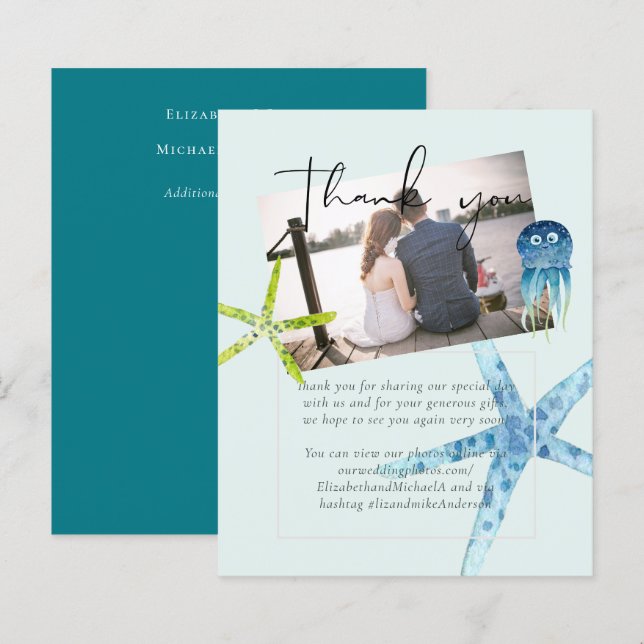 BUDGET Baby Shower Sea Life Octopus Starfish (Front/Back)