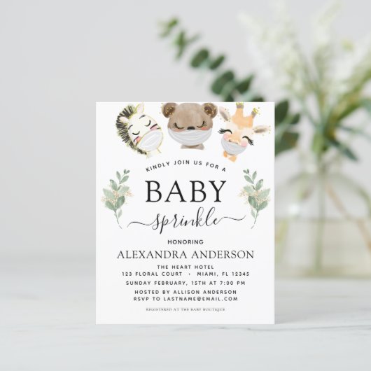 Budget Baby Shower Sprinkle Woodland Eucalyptus (Standing Front)