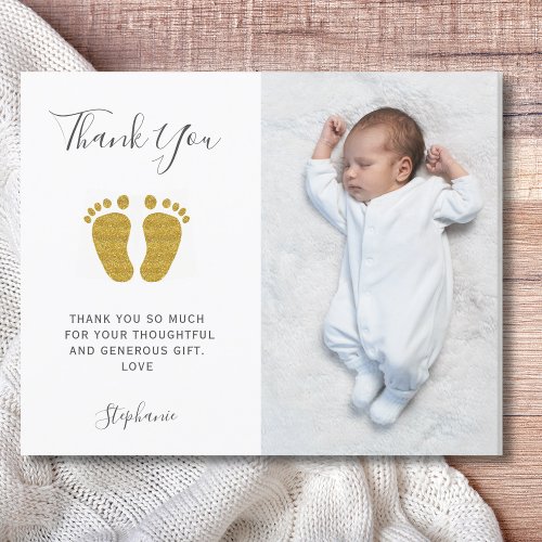 Budget Baby Shower Thank You Photo Card