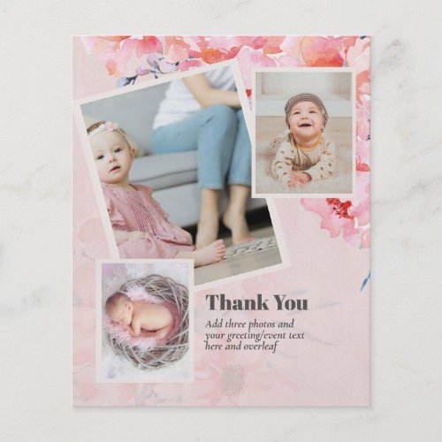 BUDGET Baby Shower Thank YOU Photo Collage Flyer