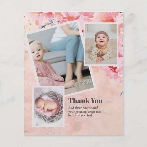 BUDGET Baby Shower Thank YOU Photo Collage Flyer