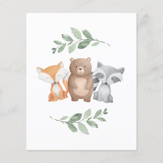 Budget Baby Shower Woodland Eucalyptus (Back)