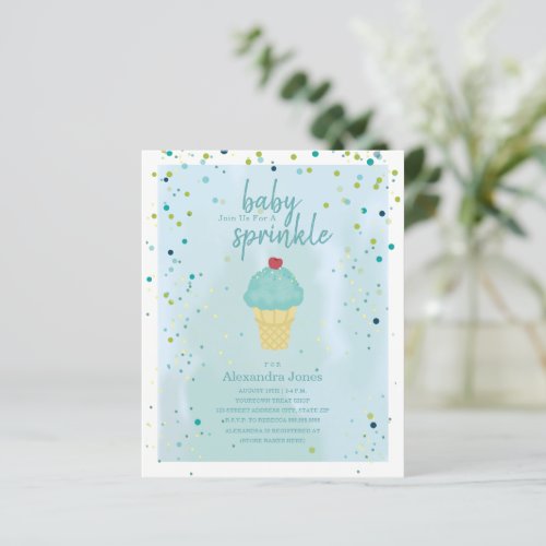 Budget Baby Sprinkle Blue Ice Cream Baby Shower 