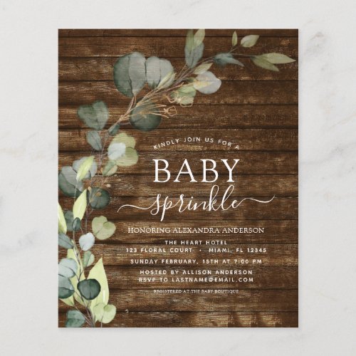 Budget Baby Sprinkle Shower Greenery