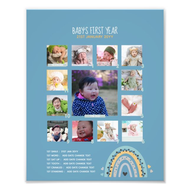 BUDGET Babys 1st Yr Grandparent PHOTO Keepsake (Front)