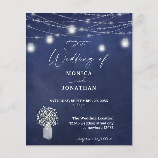 Budget Baby's Breath Blu Chalkboard String Lights Flyer (Front)