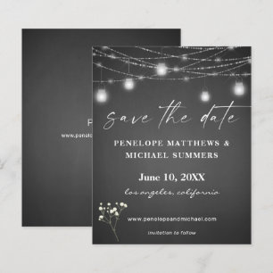 Budget Baby's Breath G Chalkboard Save Date