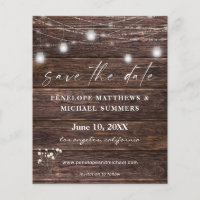 Budget Baby's Breath Rustic Save the Date