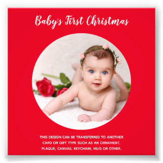 Budget Babys First Christmas Template Invites Photo Print