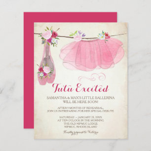 Budget Ballerina Baby Shower Invitation