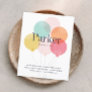 Budget balloon bunch birthday party invitation