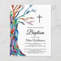 Budget Baptism Boy’s Christening Invitation