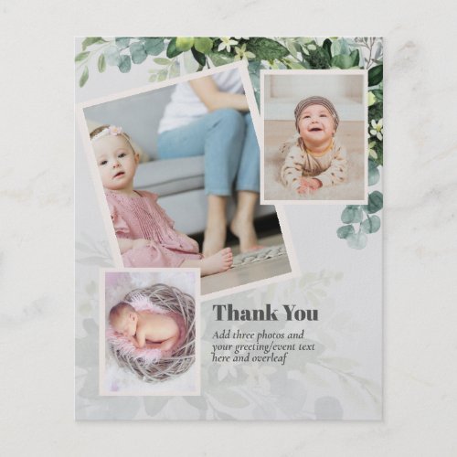 BUDGET Baptism Christening THANK YOU Photo Cards Flyer