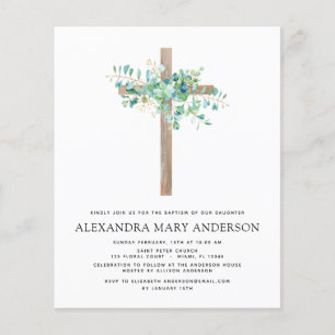 Budget Baptism Greenery Sage Eucalyptus Flyer
