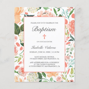BUDGET Baptism Pink Colorful flowers