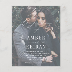 Budget Barely There Shades - Photo Wedding Flyer