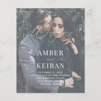 Budget Barely There Shades - Photo Wedding Flyer