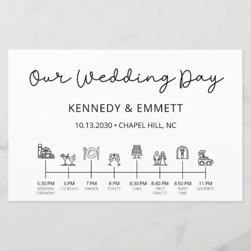 Budget Barn Wedding Day Timeline Program