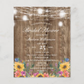 Budget Barn Wood  & Sunflower Bridal Shower (Front)