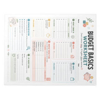 Budget Basics Worksheet Notepad