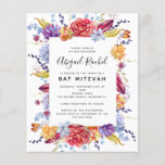 BUDGET Bat Mitzvah Succulent Invitation<br><div class="desc">A modern succulent design with bold colors. **PLEASE READ BEFORE PURCHASING** Our Petite range of budget stationery measures 4.5" x 5.6" and fits inside an A6 envelope, which are available in all sorts of colors at your local stationery store or you can add white ones to your order before you...</div>