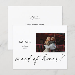 Budget Be My Maid of Honor Small Photo Proposal