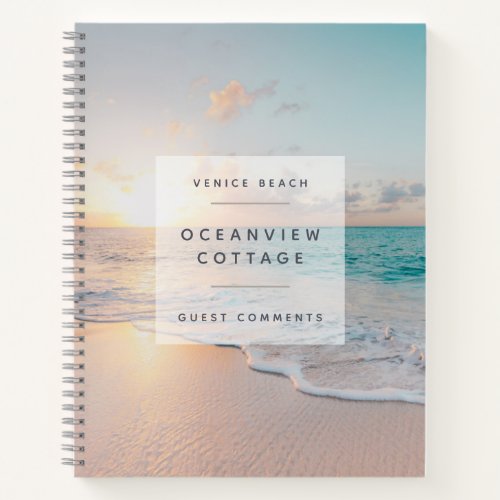 BUDGET Beach House Vacation Photo Guest Comments N Notebook