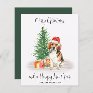 Budget Beagle Dog Santa Festive Merry Christmas
