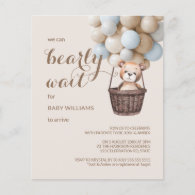 Budget Bearly Wait Teddy Balloons Boy Baby Shower