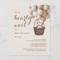 Budget Bearly Wait Teddy Balloons Girl Baby Shower