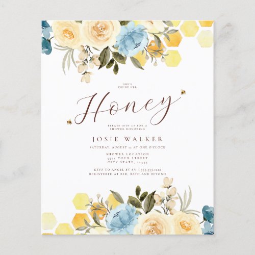 Budget Bee Bridal Shower Invitation