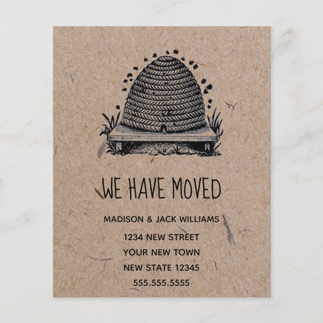 Budget Beehive New Home | Change of address |  (Front)