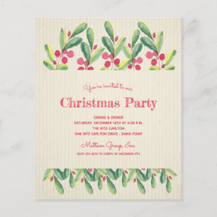Budget Berries and Branches Christmas Invites