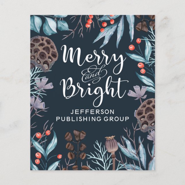 Budget Berries Merry and Bright Holiday Card (Front)