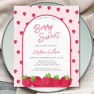 Budget Berry Sweet Baby Shower Invitation