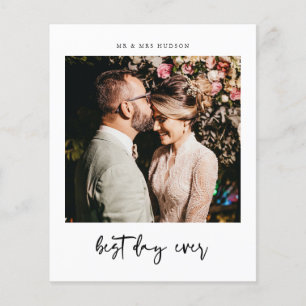 Budget Best Day Ever Photo Thank You Card Flyer