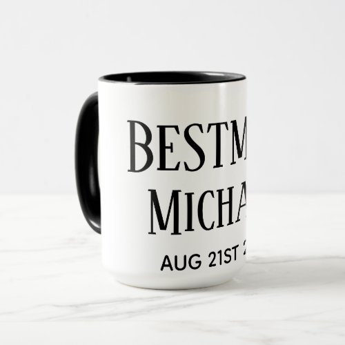 BUDGET Bestman Groomsman GIFTS Classic Black Mug