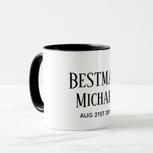 BUDGET Bestman Groomsman GIFTS Classic Black Mug