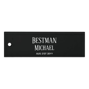 BUDGET Bestman Groomsman GIFTS Classic Black Ruler